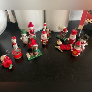 •| 🎄 vintage wooden ornaments